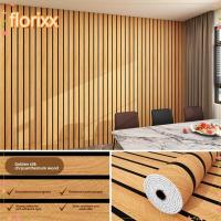 ราคา ฟลอริดาxx สติ๊กเกอร์ติดผนัง, เพดานโฟมกันน้ําแบบมีกาวในตัว, ลอกและติด 0.6x3ม วอลล์เปเปอร์พื้นหลังลายไม้เชิงเส้น (44755281003)