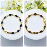 ราคา สร้อยข้อมือพลอย ทองโคลนนิ่งเหมือนแท้ ยาว18cm สร้อยข้อมือทอง 032 (16308664863)