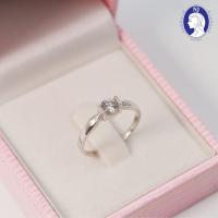 ราคา NJ Diamond แหวนเพชร Swarovski แหวนเงินแท้92.5% ชุบทองคำขาว แหวนสวยๆพร้อมส่ง (27012865243)
