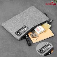 ราคา HOBBY กระเป๋าเงินล็อคได้,กระเป๋าใส่เหรียญซิปแข็งแรงกระเป๋าสตางค์พร้อมตัวล็อค,ผ้า Oxford ป้องกันการโจรกรรมอเนกประสงค์ขนาดกะทัดรัดกระเป๋าคลัทช์ผู้ชายเครื่องประดับหนังสือเดินทาง (49104981041)