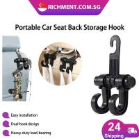 ราคา SG SELLER RICHMENT Car Seat Headrest Multi-Purpose Hook Organizer, Heavy Duty Hanging Hook for Bags, Groceries (47604539073)