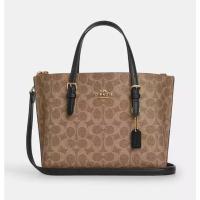 ราคา รุ่นใหม่ COACH MOLLIE TOTE BAG 25 IN SIGNATURE CANVAS (CV965 IMQRX) นำเข้าของเเท้ U.S.A 100% กระเป๋าสะพายข้าง (27376127348)
