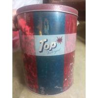 ราคา กระป๋องสังกะสี ผงซักฟอกTOP ขนาด25.5x20cm สภาพพอใช้ งานเก่าโบราณ (25011116128)