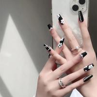 ราคา ศิลปะเล็บสไตล์ชาแนลแบบเรโทรระดับสูง ทำมือ ถอดออกได้ ใช้ซ้ำได้ สวมใส่ได้ (29083851290)