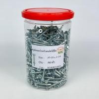 ราคา สกรูปลายสว่านมีปีก/สกรูยึดไม้ฝามีปีก #7-19x1”1/4ยาว 1นิ้ว 2 หุน (บรรจุ 500ตัว) (13599625689)