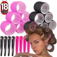 ราคา No ฮีทโรลม้วนผมและชุดคลิป-ที่ม้วนผมพลาสติก 12 ชิ้นพร้อมคลิปหนีบ 6 ชิ้นสําหรับลอนแบบไม่มีความร้อนจัดแต่งทรงผมเรียบและเพิ่มระดับเสียงตัวเลือกสีดํา/กุหลาบสีแดง (43318143635)