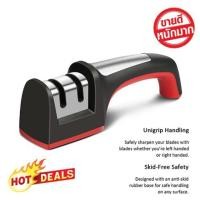 ราคา อุปกรณ์ลับมีด ที่ลับมีด ลับกรรไกร แบบ 2 ช่องลับ มีด้ามจับ สีแดง Family Knife Sharpener (422147637)