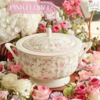 ราคา Violet Flamingo โถข้าว โถซุป โถใส่อาหาร พร้อมฝาลายดอกไม้สีชมพู Pink Floral Collection (2,100 cc) Soup Tureen with Lid (20752767742)
