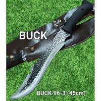 ราคา อุปกรณ์เดินป่าขนาดยาวแบบพกพาเดินป่าด้ามดำใบเลสลายชองหนังมีดพกพาเดินป่า:BUCK.96-3:.(44cm):มีดพกเดินป่าด้ามดำใบเลสลาย (29455634099)