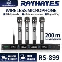 ราคา RAYHAYES RS-899 ไมโครโฟนไร้สาย UHF 4 ช่อง 4 ไมโครโฟนแบบใช้มือถือสําหรับร้องเพลงคาราโอเกะการประชุม Party (44018472147)