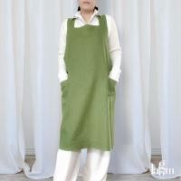 ราคา ผ้ากันเปื้อนใยกัญชง Handmade hemp apron (Crossover apron with pockets) (26001038741)