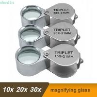 ราคา SHANLIN 10-30X Pocket Loupe, แว่นขยายเครื่องประดับโลหะขนาดเล็ก,แบบพกพาพับความละเอียดสูง 10x20x 30x แว่นขยายอ่านหนังสืออ่านหนังสือพิมพ์ (48855035722)