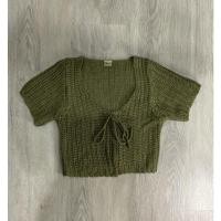 ราคา เสื้อครอปถัก เสื้อแฟชั่นถักไหมพรม มือ2 (18304057535)