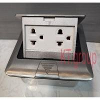 ราคา ปลั๊กฝังพื้นอลูมิเนียม+ปลั๊กคู่มีกราวด์panasonicแท้100% (19681267968)