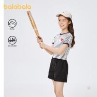 ราคา Balabala กางเกงยีนส์เดนิมขาสั้นสำหรับเด็กผู้หญิง ฤดูร้อน2024 (21387568458)