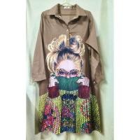 ราคา (D44)เดรสเชิ้ตโอเวอร์ไซส์ แบรนด์ MIG ลายสวยมาก ใส่เข็มขัดหรือใส่เป็นโอเวอร์ไซส์ก็ได้ อก 50 นิ้ว ยาว 41 มือ2สวยใหม่มาก (56500104930)