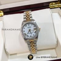 ราคา Rolex Datejust 31 mm. Boy Size 2k ขอบเพชร หลักโรมัน ข้างรู (23537489484)