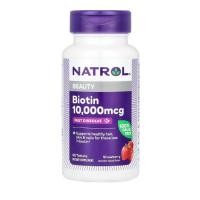 ราคา Natrol, Biotin, Fast Dissolve, Strawberry, 10,000 mcg, 60 Tablets เม็ดอม ไบโอติน สตรอเบอรี่ ไม่มีน้ำตาล (57501998325)