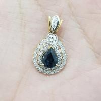 ราคา จี้เพชรดีไซน์ประดับไพลินแท้ ตัวเรือนทอง 18k (19445455267)