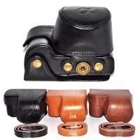 ราคา High Quality Leather Case Cover for Sony A5000/A5100/Nex3/A6000/A6300/A6400/Nex6 Camera Bag Shoulder Strap Black/Brown/C (25238898175)