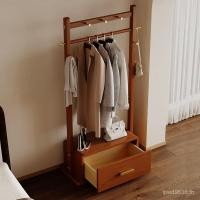 ราคา ครัวเรือนมัลติฟังก์ชั่แขวนไม้เนื้อแข็งชั้นวางเสื้อลิ้นชักเก็บของห้องนอนแขวนชั้นวางที่เรียบง่ายชั้นยืนแบบบูรณาการ 4ULC (48405282746)