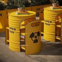 ราคา NEWขายร้อนชุดสไตล์อุตสาหกรรม ถังน้ำมัน โต๊ะและเก้าอี้ ร้านชานม ร้านกาแฟ เชิงพาณิชย์ บาร์ บาร์ใส พักผ่อน บูธ (41576006758)