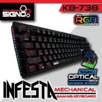 ราคา Signo E-Sport KB-738 INFESTA Mechanical Gaming Keyboard (Optical Blue Switch) (3737707055)