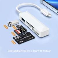 ราคา 4 in 1 อะแดปเตอร์การ์ดรีดเดอร์ i-O-S USB Type-C เป็น MS SD TF สําหรับ sony memory stick pro duo card สําหรับ USB C โทรศัพท์มือถือ แล็ปท็อป (24956845655)