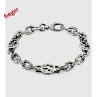 ราคา ถูกที่สุด ของแท้ 100% Gucci Silver bracelet with Interlocking G (18396731879)