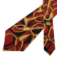 ราคา เนคไท Celine Silk Crimson Red Buckle Geometric Spain เนคไทแบรนด์เนม ของแท้ (41910724340)
