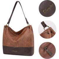 ราคา Leisure Fashion Wrangler Hobo Bags for Women Vegan Leather Top Handle Shoulder Purses and Handbags (29556623300)