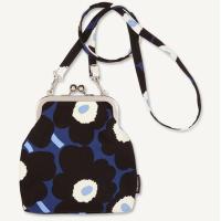 ราคา Marimekko Crossbody พื้นน้ำเงินดอกดำ (785252509)