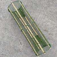 ราคา ลอบ ลอบนอนดักปลา ลอบนอนสองทาง กว้าง 27 ซม. สูง 67 ซม. รูกว้าง 3 ซม. (สีเขียว) (23066662733)