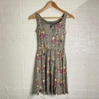 ราคา เดรสแขนกุด Uniqlo สีเทา ลายดอก พร้อมส่ง✅ (25329209438)