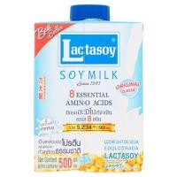 ราคา สินค้าขายดี!! แลคตาซอย น้ำนมถั่วเหลือง ยูเอชที รสหวาน 500มล. Lactasoy Original Classic UHT Soymilk 500ml (5993811821)