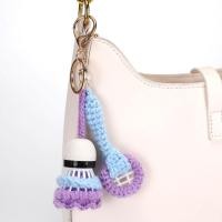ราคา Crazy Unique โครเชต์ไม้แบดมินตันพวงกุญแจจี้กระเป๋าสําหรับตกแต่งยูทิลิตี้และความคิดนําเสนอน้ําหนักเบา I (44027126601)