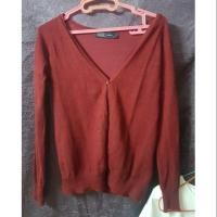 ราคา เสื้อคลุมคาร์ดิแกน cardiganสีแดงเลือดหมู (834802958)