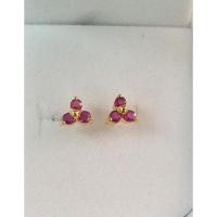 ราคา ต่างหูพลอยทับทิม ต่างหูดอกพิกุล พลอยทับทิมสยาม ทองแท้ 9K เครื่องประดับ ทับทิม เหมาะใส่ในประจำวันใส่ได้ทุกวัน (23437583191)