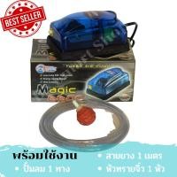 ราคา ปั้มลม ปั้มออกซิเจน 1 ทาง Magic 6600 แถมฟรีสายยาง1เมตรและหัวทรายจิ๋ว1หัว พร้อมใช้งาน (731262256)