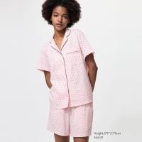 ราคา UNIQLO ของแท้ ชุดนอนแขนสั้น AIRism คอตตอน (28305444100)