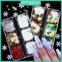 ราคา OMG Nail Snowflake Stickers Star Polka Dot Sequins สําหรับเล็บคริสต์มาส (44313238516)
