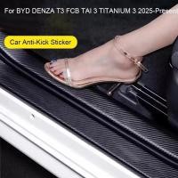 ราคา รถ B-Pillar ประตู Anti-Kick ป้องกัน Pad หนัง PU สําหรับ BYD DENZA T3 FCB TAI 3 TITANIUM 3 2025 Trunk Anti-Dirty Scratchproofauto ชิ้นส่วนตกแต่งรถ (52904676446)