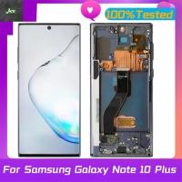 ราคา Amoled Note 10 Plus หน้าจอสําหรับ Samsung Galaxy Note10+ N975F จอแสดงผล Lcd หน้าจอสัมผัสพร้อมกรอบรองรับลายนิ้วมือปากกา S (26401428324)