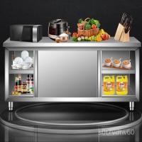 ราคา 【สินค้าขายดี】 เคาน์เตอร์สแตนเลส ตู้ ตู้ชา ประตูบานเลื่อนเดี่ยว เครื่องครัวสแตนเลส และโต๊ะเตรียมอาหารครัว UNN5 (41111500672)