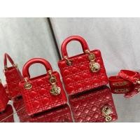 ราคา Dior Lady Dior Bag สี patent leather สำหรับสะพายไหล่และเป็น messenger bag ของผู้หญิง (47403256024)
