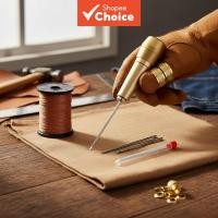 ราคา ชุดอุปกรณ์เย็บหนัง DIY เข็มเจาะทองแดงสําหรับซ่อมหนัง ผ้าใบ เต็นท์ รองเท้า ด้ายไนล่อน (50000171599)