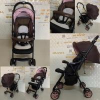 ราคา รถเข็นยี่ห้อcombiมือสองน้ำตาลชมพู (16652197772)