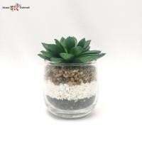 ราคา OrientalFineArt กุหลาบหินปลอมพร้อมแก้ว แต่งด้วยหิน3ชั้น สำหรับวางประดับตกแต่งบนโต๊ะ (5238242329)