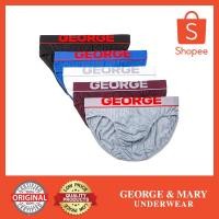 ราคา 【1แถม1】(3 ชิ้น) แท้ 100% GEORGE Printed Top Men's Briefs 3in1 กางเกงในชาย ผ้านุ่มใส่สบาย ไม่อึดอัด ระบายอากาศได้ดี (12256815308)