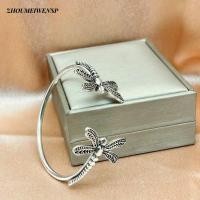 ราคา ZHOUMEIWENSP เปิดสร้อยข้อมือ, แมลงชาติพันธุ์เครื่องประดับสร้อยข้อมือ Dragonfly, แฟชั่น Silver Tone Boho ปรับโลหะกําไลข้อมือผู้หญิง (51404204439)